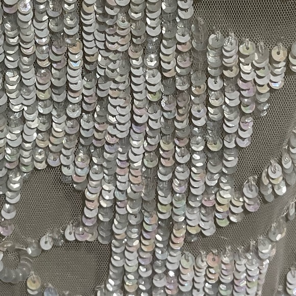 Beautiful Adrianna Papell white sequin dress! NEVER WORN. tags still attached. - Picture 7 of 10